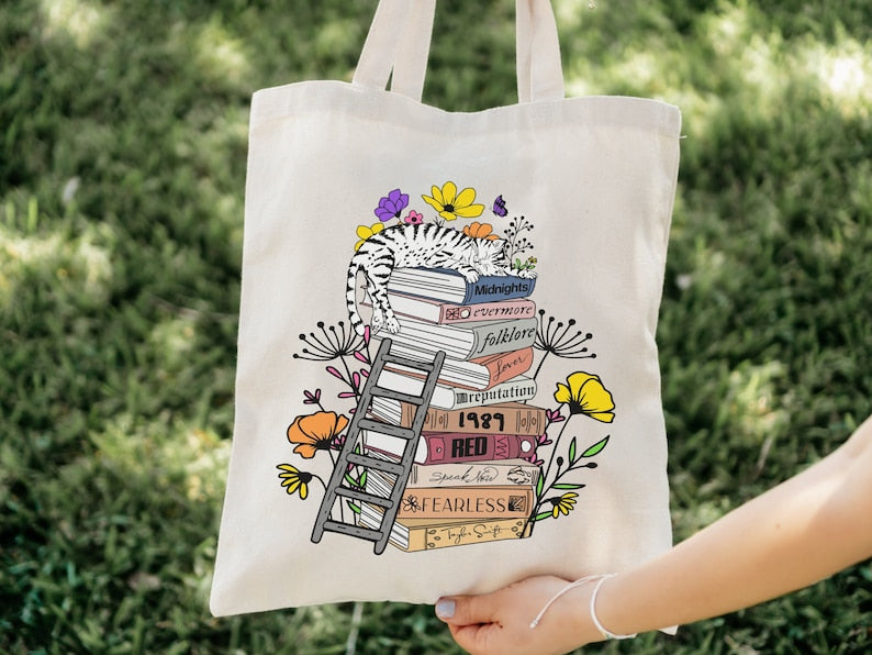 Albums As Books Cat Tote Bag