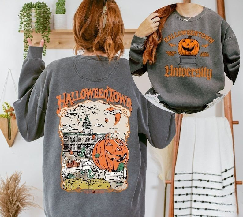 Halloween Town Est 1998 Fall Pumpkin Sweatshirt