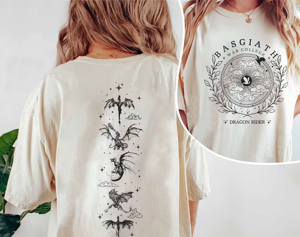 Fourth Wing Double-Sided Print T-shirt