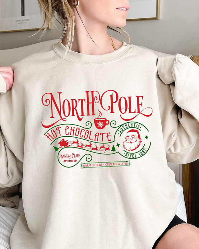 North Pole Sweatshirt, Christmas Sweatshirt