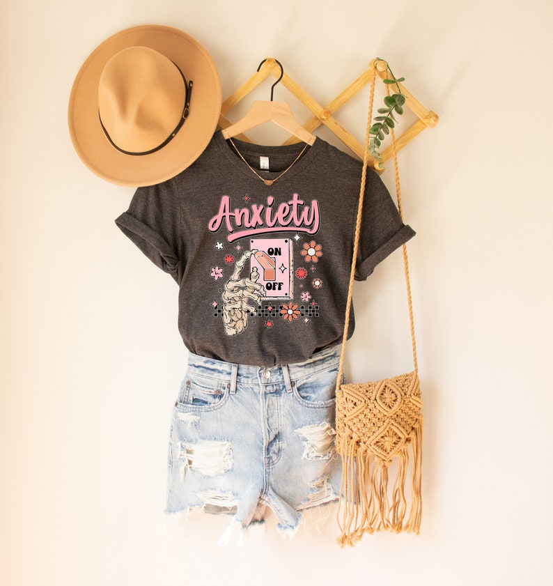 Anxiety On Off Cute Mental Health Awareness T-shirt