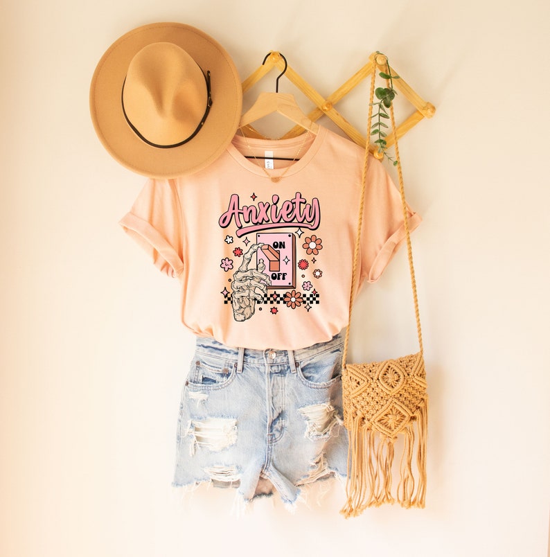 Anxiety On Off Cute Mental Health Awareness T-shirt
