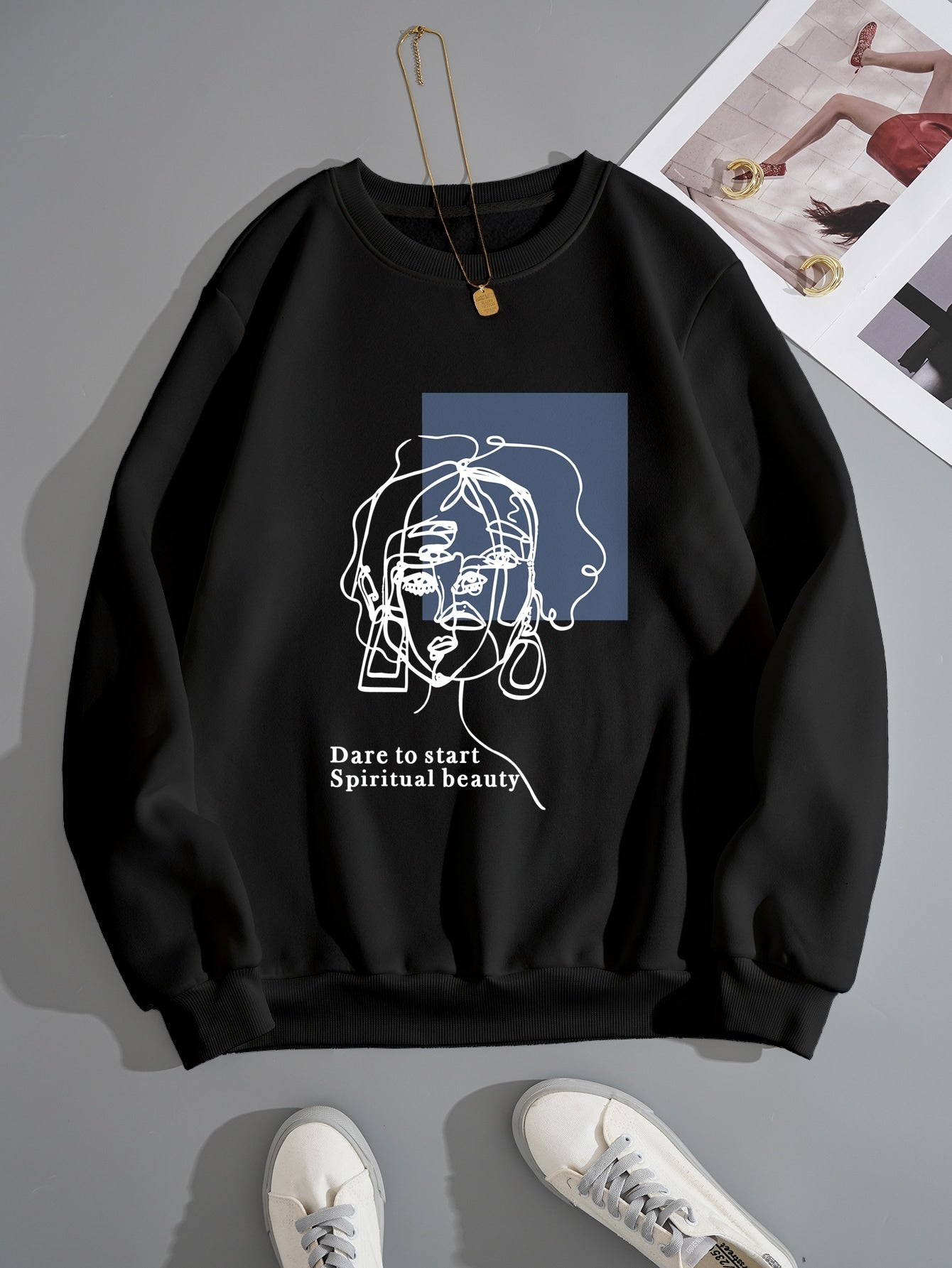 Fashion print sweatshirt