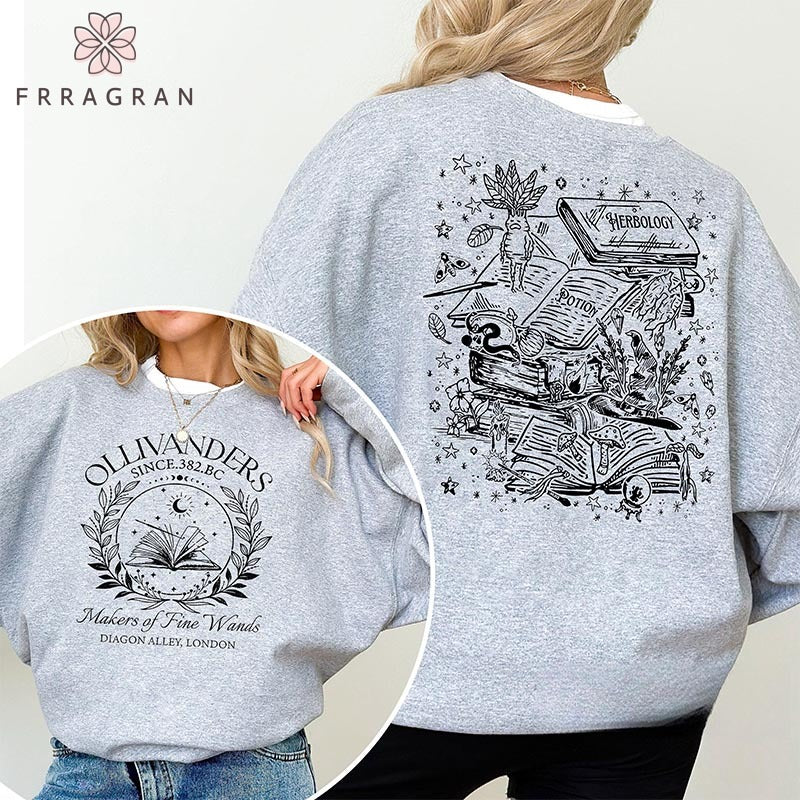 Wizard Book Ollivanders Wand Shop Sweatshirt